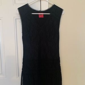 Juliette Longuet Black Lace Drop Waist Shift Dress